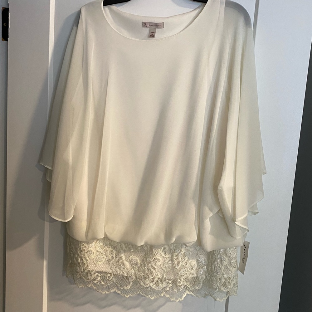 Womens white dress top